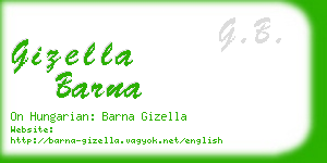 gizella barna business card